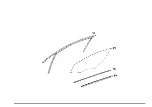 A1567250210 A1567250110 - Стекло боковое правое левое MERCEDES GLA X156