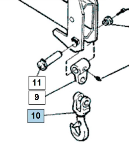 5437067 - Hiab 45mm поворотный крюк плавник