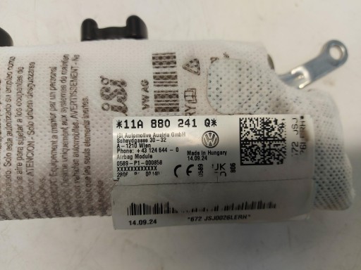 VW ID4 11A , 2024r SUV 5D Seitenairbag links vorne 11A880241