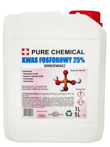 СРЕДСТВО ДЛЯ УДАЛЕНИЯ РЖАВЧИНЫ ДЛЯ СТАЛИ И ЧУГУНА ФОСФОРНАЯ КИСЛОТА 5L