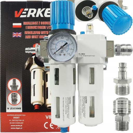 РЕДУКТОР ТИСКУ, ФІЛЬТР, СЕПАРАТОР, МАСЛЕНКА 1/2