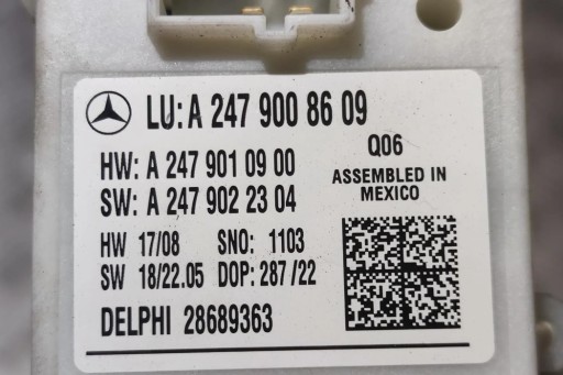 Інші модулі mercedes-benz b-class sports tourer (w247) a2479008609