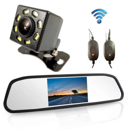 Монитор заднего вида беспроводная фронтальная / задняя камера