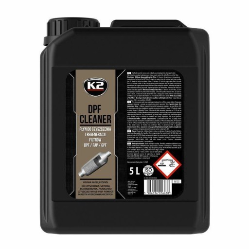 ЖИДКОСТЬ K2 ДЛЯ ОЧИСТКИ И РЕГЕНЕРАЦИИ ФИЛЬТРОВ DPF/FAP CLEANER 5L