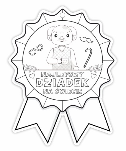 МЕДАЛЬ РОЗМАРКА - НАЙКРАЩИЙ ДІДУСЬ - 4 ШТ