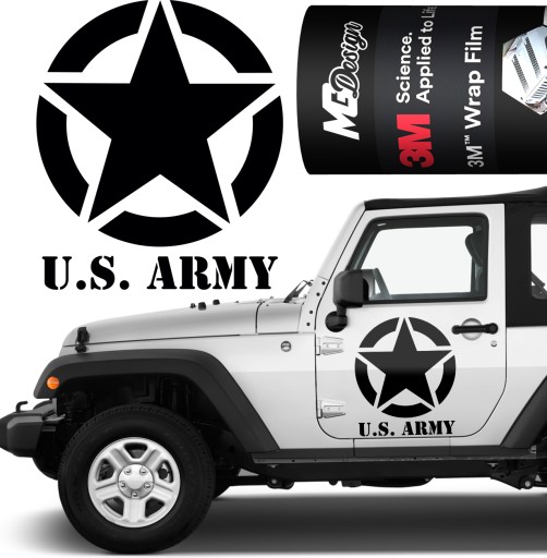 2x 3M 2080 Автомобільна наклейка зірка JEEP 60x70