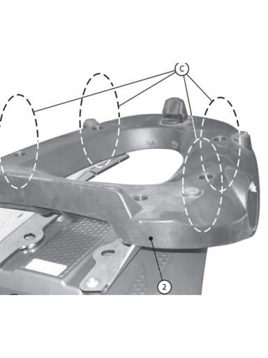 Стійка під центральний багажник Monolock Givi для HONDA