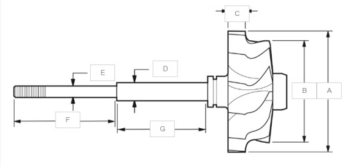 TW-006 - 11 лопатевий ролик для Garrett GT17 717858 і т. д. хіт