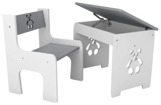 Стілець і стіл відкриті з місцем для зберігання