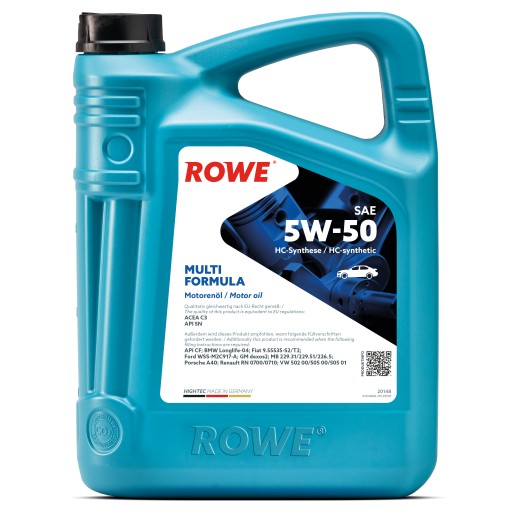 ROWE MULTI FORMULA OIL 5W50 5л ВЫСОКОЕ КАЧЕСТВО