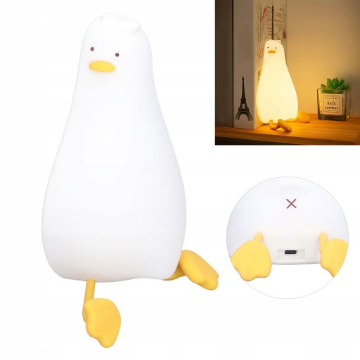 СВІТЛОДІОДНИЙ НІЧНИК КАЧКА З М'ЯКОГО СИЛОКОНУ