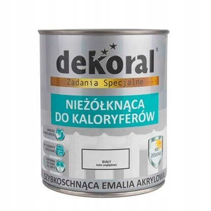 Dekoral smalt farba na radiátory biela 750ml