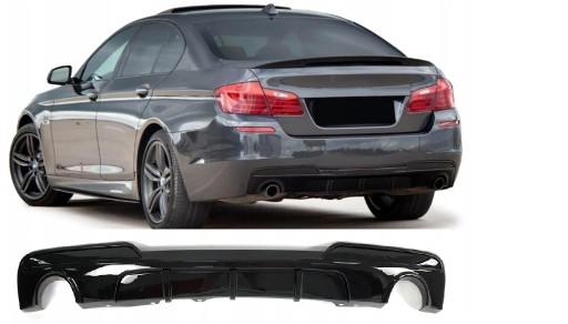 D1226266 - Спойлер диффузор задний BMW F10 F11 черный глянец