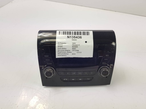 RADIO radio 07356232340 PEUGEOT BOXER III