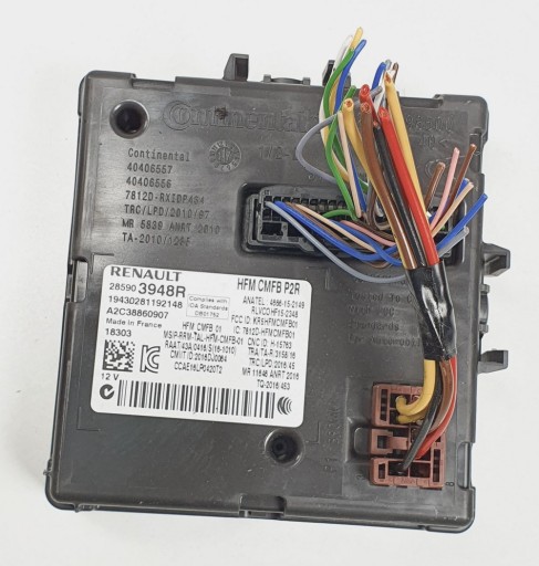 Модуль контролера hfm dacia duster ii 285903948r