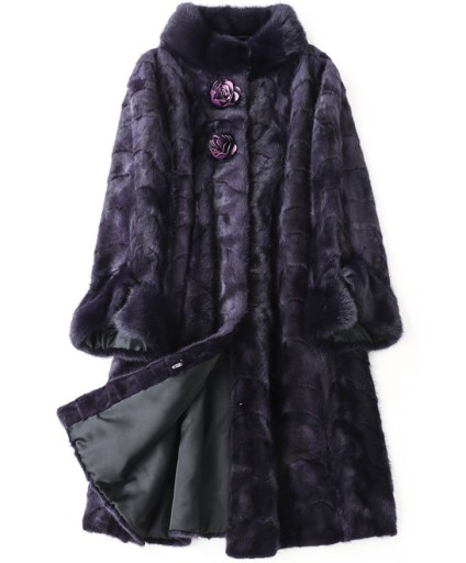 Luksusowy Płaszcz Futro z Norek Mink Fur 40 L