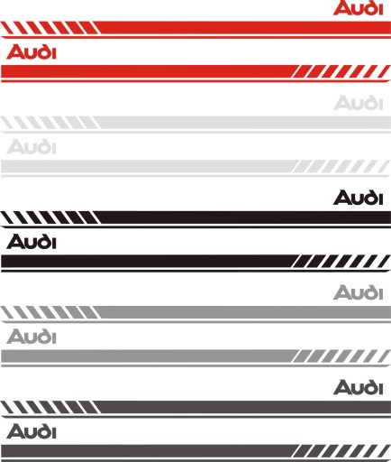 AUDI ремни 180 см тюнинг наклейки разных цветов