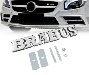 MERCEDES BRABUS ГРИЛЬ ЭМБЛЕМА ЗНАЧОК ЛОГОТИП ХРОМ