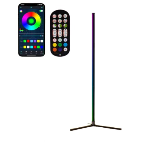 Lampa podłogowa Led Riyo narożna lampa podłogowa Rgb z aplikacją i pilotem