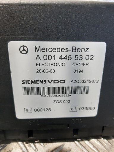 A0014465302 Mercedes-Benz einheit Sterujaca A0014465302 Cpc/Fr