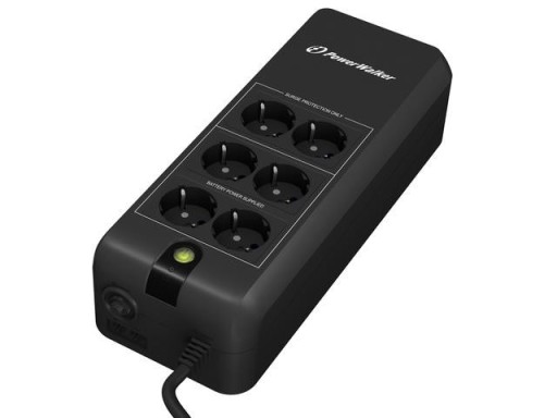 Джерело безперебійного живлення ups power walker off-line 600va 4x pl + 2xpl out (strip