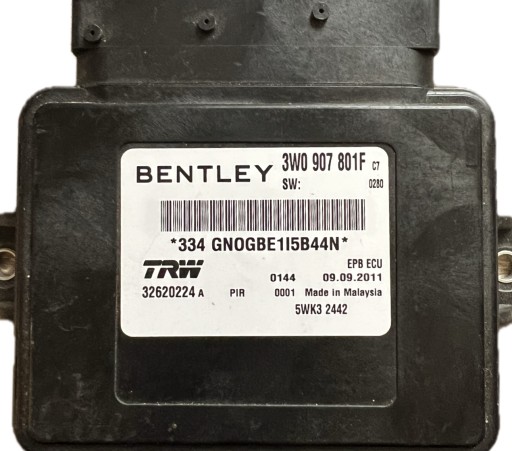 Контролер ручного гальма модуль bentley continental gt gtc lift 3w0907801f