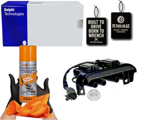 DELGN10771-12B1#ECS-PCP+K - Катушка зажигания mazda mx-5 i 1.6 05.90-04.98 delphi #petrolhead pro+ kit4