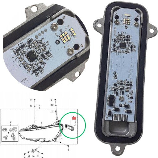 Светодиодный модуль лампы-ежика для opel insignia b lift 39218156 10000067606-03