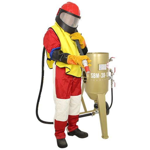 ПОЛЬСЬКИЙ МОБІЛЬНИЙ ПІСКОМАШИНА 38 ЛІТРІВ + КОСТЮМ МАСКА OHS