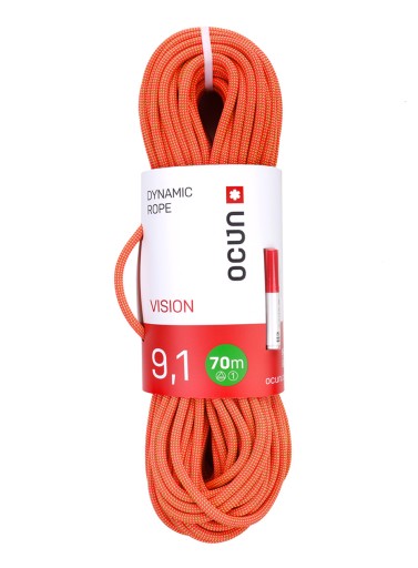 Динамічна мотузка Ocun - Vision 9.1мм 70м (помаранчева)