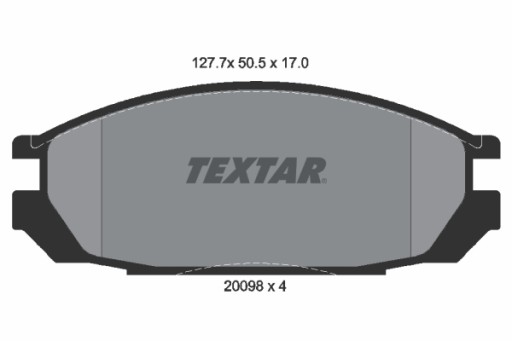 КОЛОДКИ ТОРМОЗНЫЕ TEXTAR 2009801 изображение 1