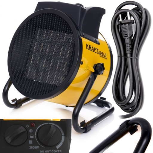 ЕЛЕКТРИЧНИЙ НАГРІВАЧ ПОВІТРОДУВКА 2.5 KW ТЕРМОСТАТ