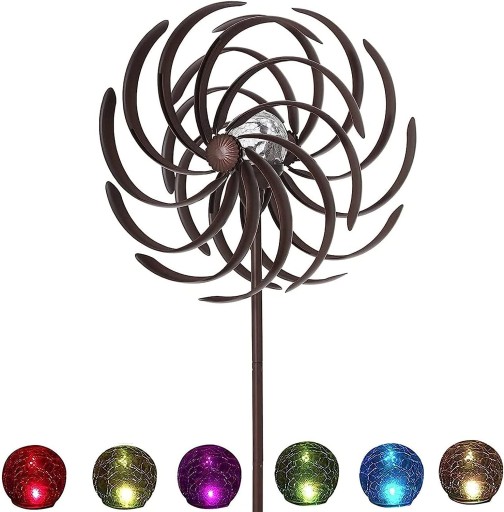 ПОДВІЙНИЙ САДОВИЙ ВЕНТИЛЯТОР З ЛАМПОЮ НА ШТИРЦІ