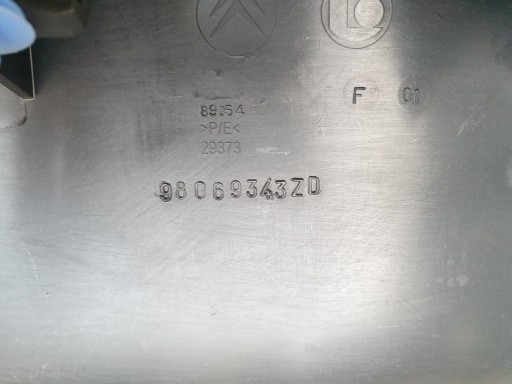 Blende Abdeckung öv, szíj hinten CITROEN C4 B7 II 2010-2018 98069343ZD