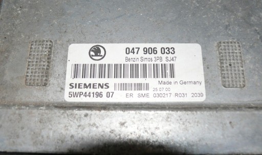computer Centralina Motore SKODA FABIA e 1 1.4 MPI 047906033 5WP4419607