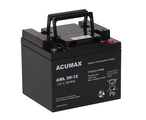 Аккумулятор aml 50-12 (12 в, 50 ач) acumax для буферной работы