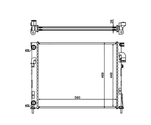 РАДІАТОР NISSAN PRIMASTAR 02- 4408645 НОВ