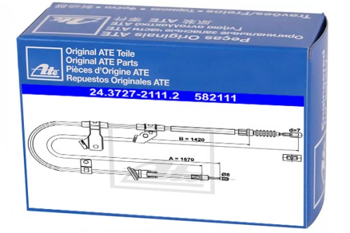 24.3727-2111.2 - Трос ручного тормоза правый для MITSUBISHI COLT VI