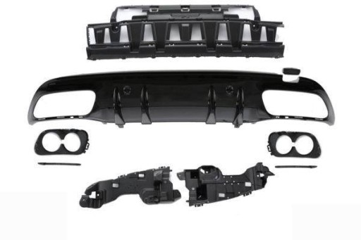 MM-GR205400-4301-GLS - ДИФУЗОР MERCEDES W205 LOOK C43 AMG ЧОРНИЙ