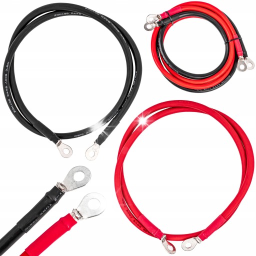 Кабель, кабель для підключення акб agm, гелевий, 25мм, 1м х 2шт