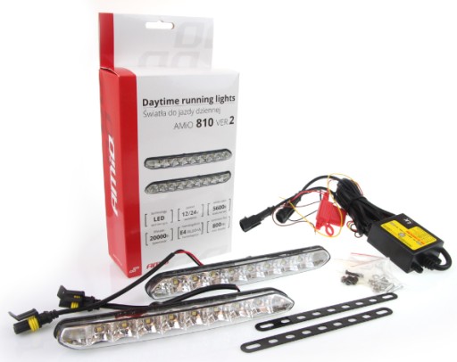 Ver.2 - Светодиодные дневные ходовые огни AMIO 810 v2 185X20 12-24V DRL