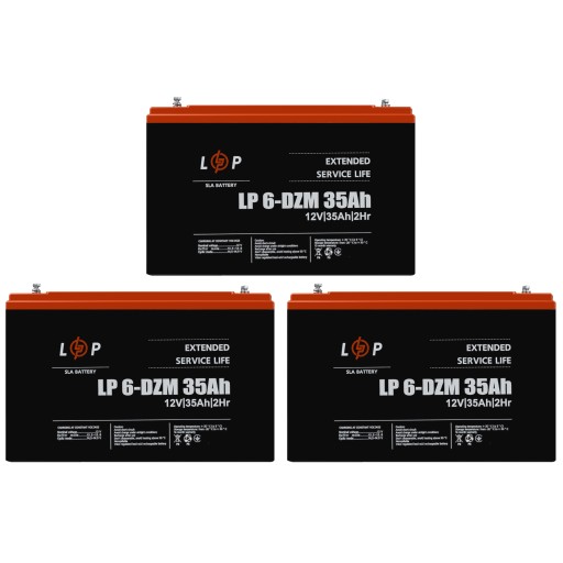 Тяговый аккумулятор agm lp 6-dzm 12v 35ah для скутера-коляски