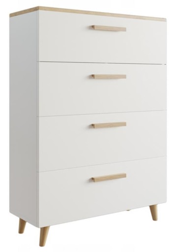 Комод Matkam Perlavita 80 x 40 x 112 см білий матовий