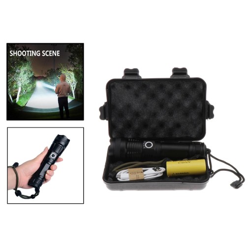 Мощный светодиодный фонарик, перезаряжаемый фонарик XHP50