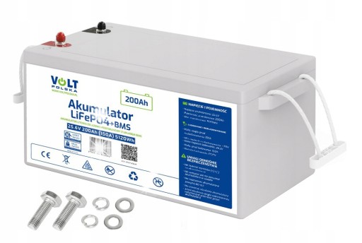 Акумуляторна літієва батарея lifepo4 25.6v 24v 200ah 150a bms накопичувач енергії