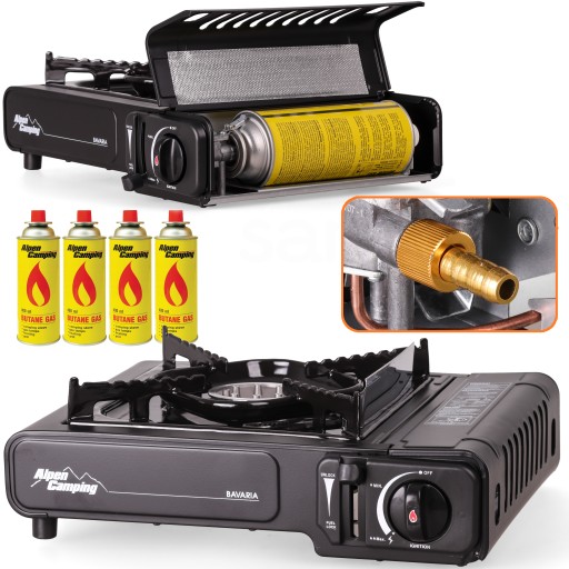 Піч туристична Alpen Camping Bavaria IK001, чорна