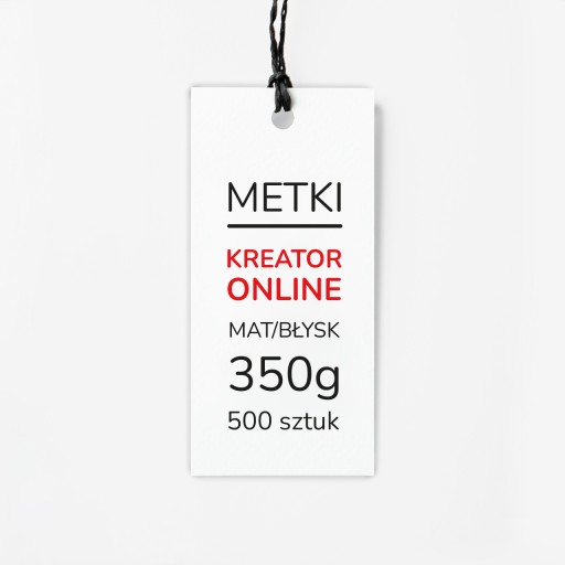 Metki 500 szt. kreda 350g GOTOWE SZABLONY kreator