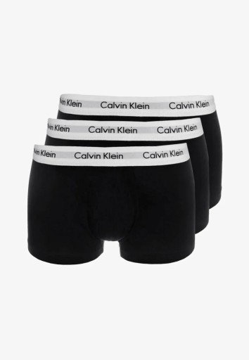 Calvin Klein Bokserki Męskie 3-pack Trunk Zestaw Czarne Majtki - M