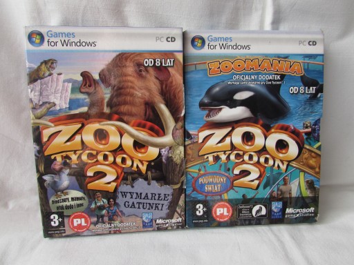 Zoo Tycoon 2 Wymarłe Gatunki + Podwodny Świat PC PL dodatki zestaw