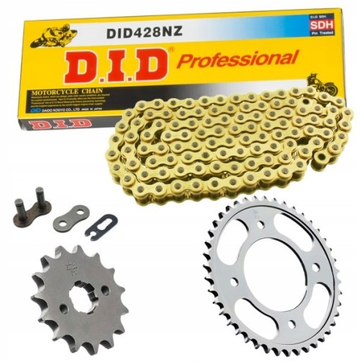 WAD8024512847132455 - ДИДАН. Комплект привода HONDA CBF 125 09-14R.